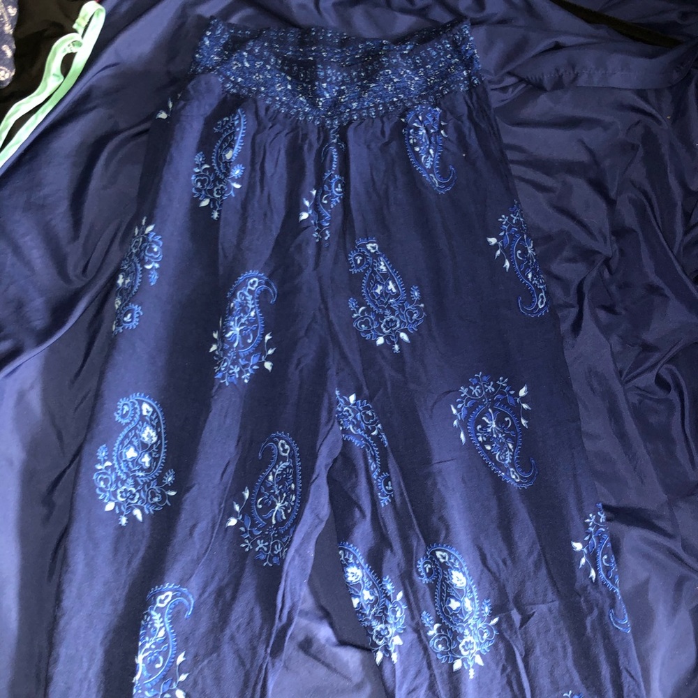 Beach flowy Blue Pants